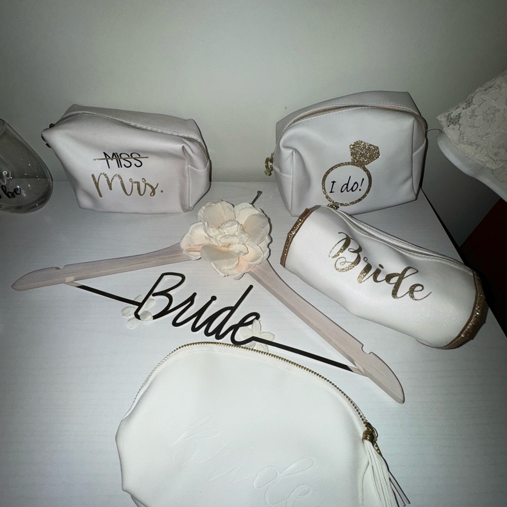 White Bridal Accessory Set